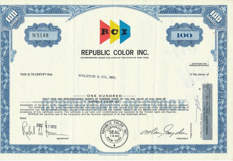 REPUBLIC COLOR INC. von 1972 Nr. N5148.JPG