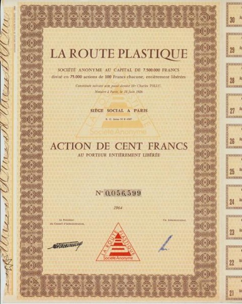 LA ROUTE PLASTIQUE von 1964  Nr.0,056,599.JPG