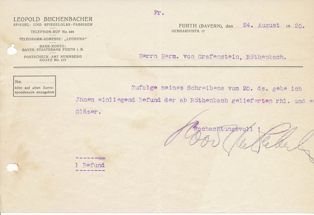 LEOPOLD BÜCHENBACHER 1920.07.24