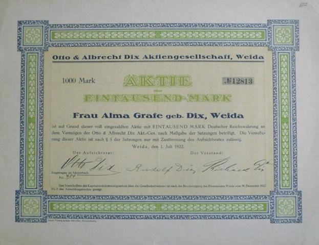 Otto & Albrecht Dix AG, Weida von1922  Nr.12813