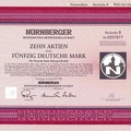NUERNBERGER BETEILIGUNGS-AG  10x50 DM von 1991  Nr.0507877