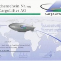 CargoLifter AG Zwischenschein von 1999  Nr.7881
