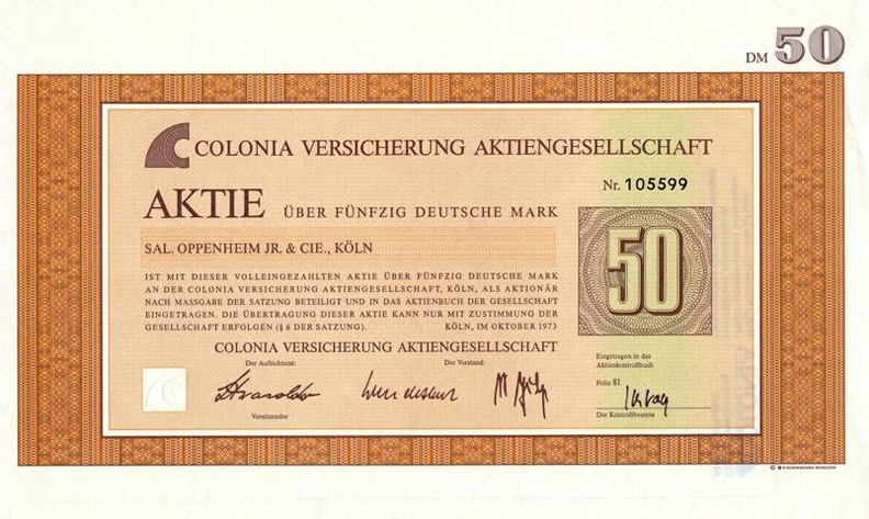 COLONIA AG  50 DM von 1973  Nr.105599.JPG