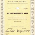 Haeberlein Metzger 1000 DM von 1955  Nr.1752