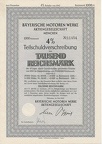 BAYERISCHE MOTOREN WERKE Teilschuldverschreibung 4x von 1942 Nr.11454