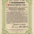 Gold-Hypothekenpfandbrief Würtembergischen Hypothbank 7x 1000 Goldmark  Nr.3805