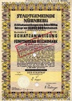 STADTGEMEINDE NÜRNBERG Schatzanweisung 5x 10 000 000 RM von 1928  Nr.106