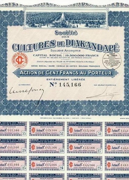 CULTURES DE DIAKANDAPÉ von 1937 Französisch Sudan  Nr.145,166.JPG