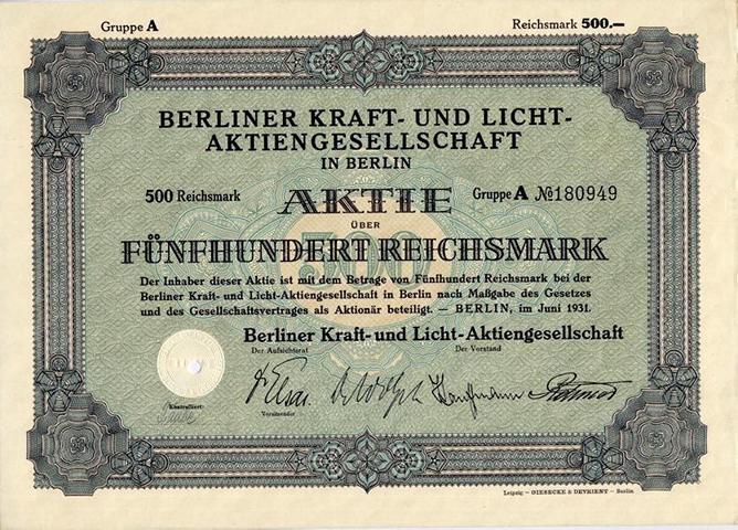 Berliner Kraft- und Lichtaktiengaesellschaft von 1931  Nr. 180949.JPG