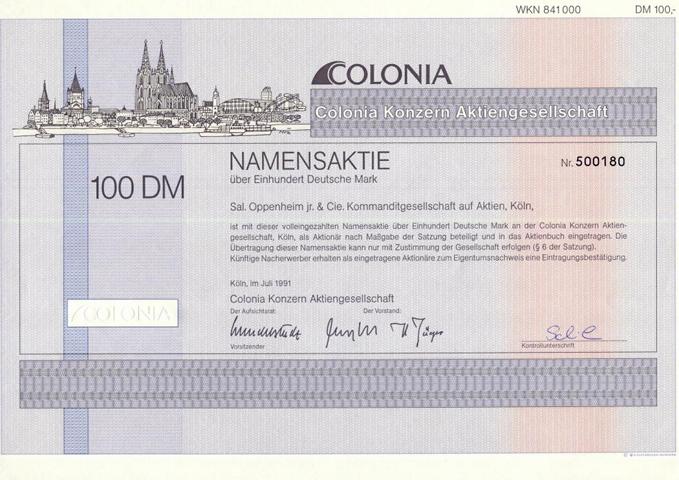 COLONIA AG 100 DM von 1991  Nr.500180.JPG