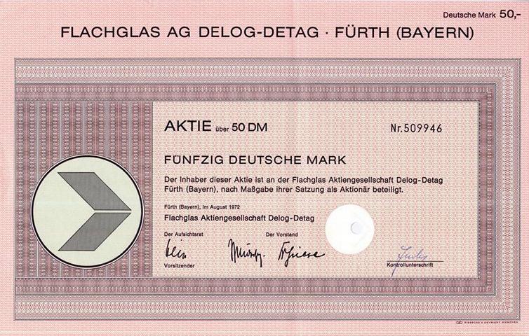 FLACHGLAS AG DELOG-DETAG FUERTH i. Bayern von 1972  Nr.509946.JPG