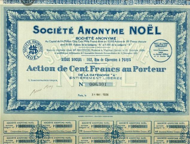 SOCIÉTÉ ANONYME NOEL von 1926  Nr. 006,301