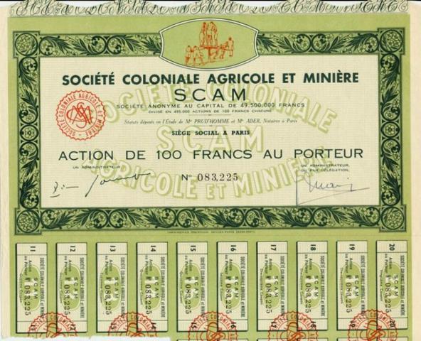 SOCIÉTÉ COLONIALE AGRICOLE ET MINIERE Nr. 083,225.JPG
