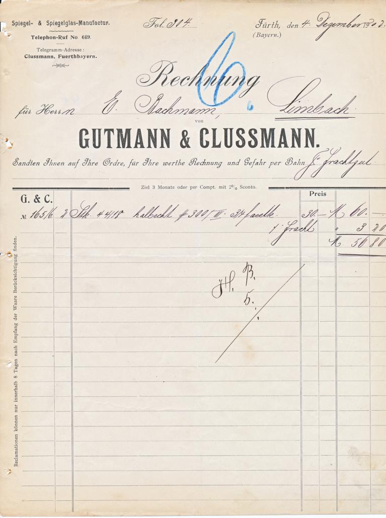 GUTMANN & CLUSSMANN 1902.12.04